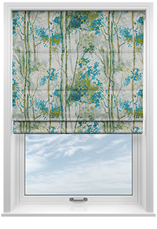 Silver Birch, Larkspur - Roman Blind